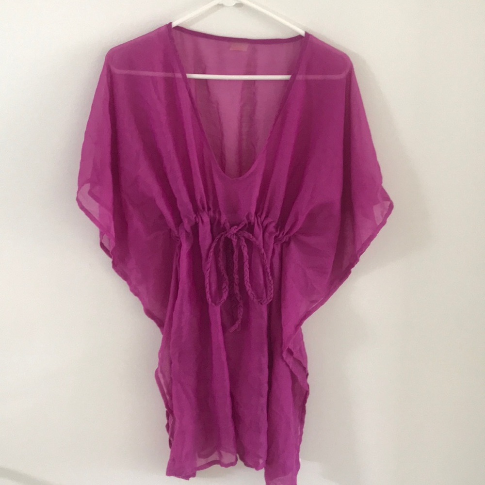 Shear echo purple blouse